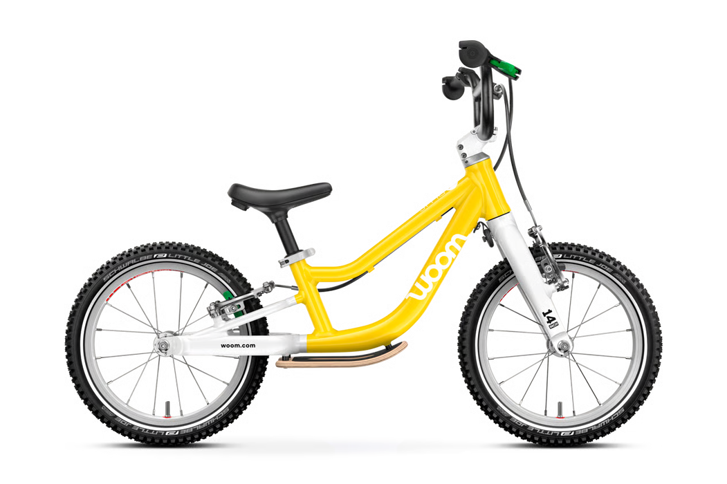 Shop Woom GO 1 Plus Balance Bike, Vibrant yellow at GoodBuy Gear