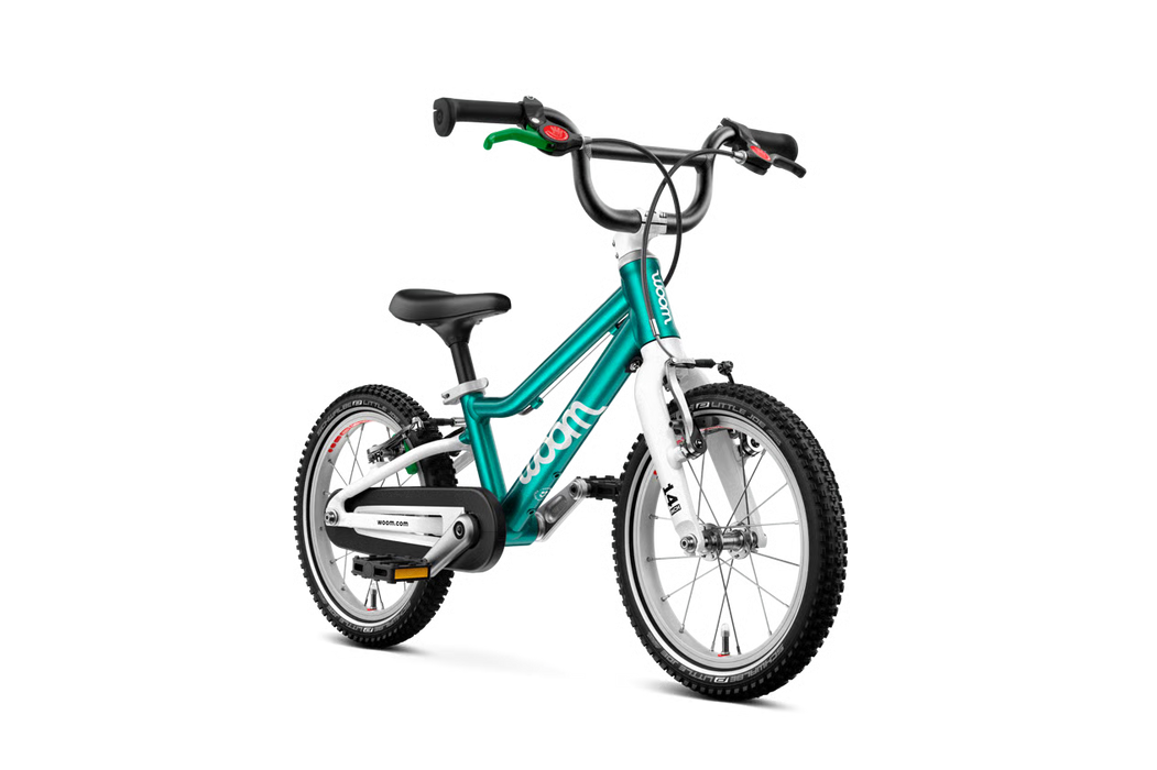 Shop Woom GO 2 Bike- 14”, Metallic turquoise at GoodBuy Gear
