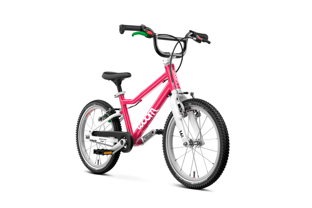 Shop Woom GO 3 Bike "16, Base Model, Hot Pink at GoodBuy Gear