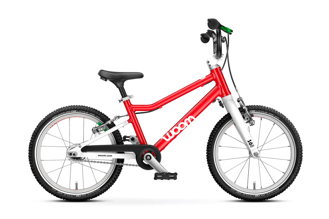 Shop Woom GO 3 Bike "16, AUTOMAGIC, Woom Red at GoodBuy Gear