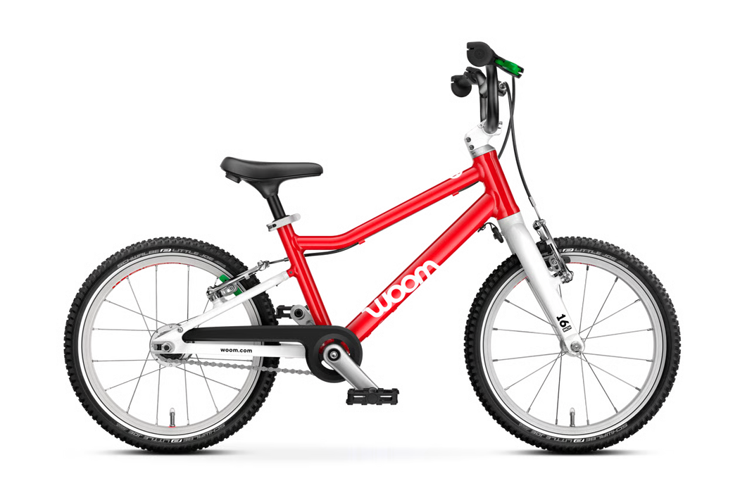 Shop Woom GO 3 Bike "16, AUTOMAGIC, Woom Red at GoodBuy Gear