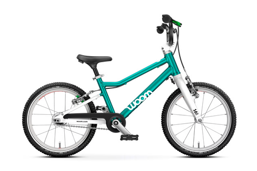 Shop Woom GO 3 Bike "16, AUTOMAGIC, Metallic turquoise at GoodBuy Gear