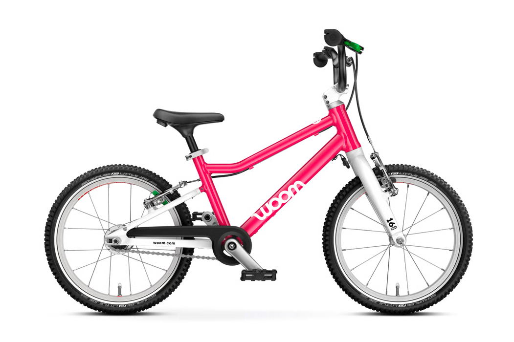 Shop Woom GO 3 Bike "16, AUTOMAGIC, Hot Pink at GoodBuy Gear