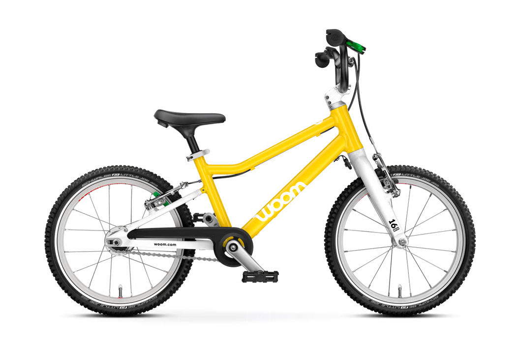 Shop Woom GO 3 Bike "16, AUTOMAGIC, Vibrant yellow at GoodBuy Gear