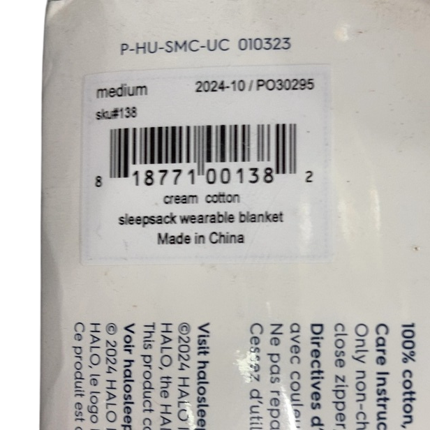 Shop Halo Sleepsack Wearable Blanket, Cream, Medium (6-12 Months) at GoodBuy Gear