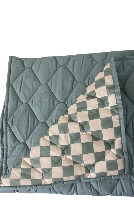 Shop Toki Kids Picnic Blanket, Checker Matcha, 60"x 84" at GoodBuy Gear