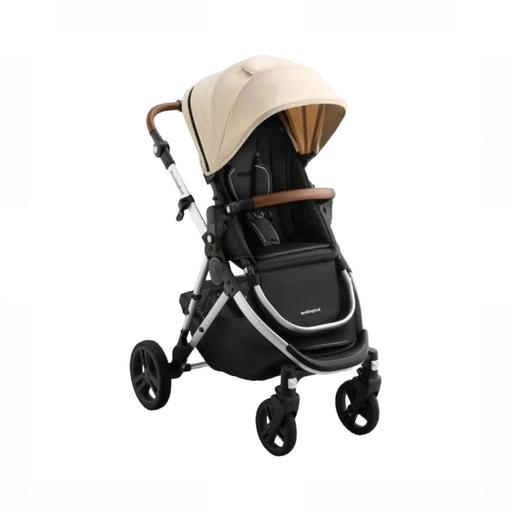 Shop Mockingbird Single 3.0 Stroller, 2025, Oat, Silver with Penny Leather at GoodBuy Gear