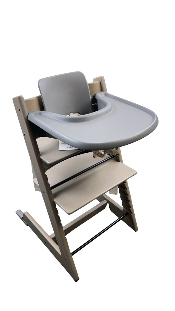 Stokke Tripp Trapp High Chair with Baby Set and Tray, Greywash