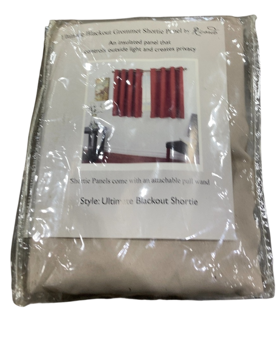 Shop Ricardo Trading Ultimate Grommet Shorty Blackout Panel Curtain, 56"x36", Putty at GoodBuy Gear