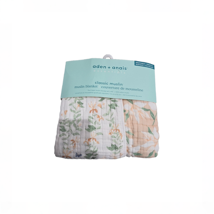 Shop DRAFT - Aden + Anais Essentials Classic Muslin Blanket, Butterfly Garden at GoodBuy Gear