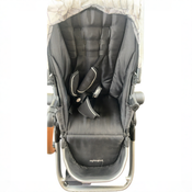 Shop Mockingbird Single to Double Stroller, 2021, Sea, Silver with Brown Leather, Windowpane at GoodBuy Gear