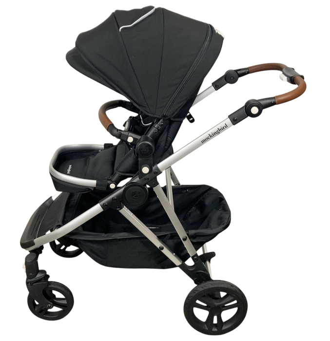 Shop Mockingbird Single to Double 2.0 Stroller, Black, Watercolor Drops, Silver With Penny Leather, 2025 at GoodBuy Gear