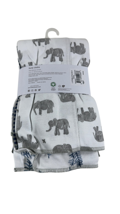 Shop Burt's Bees Baby Burp Cloths, 5-Pack, Wandering Elephants at GoodBuy Gear