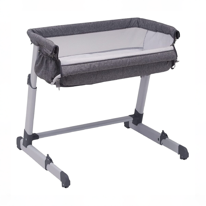 Shop Simmons Kids Dream Bedside Bassinet, Grey Tweed at GoodBuy Gear