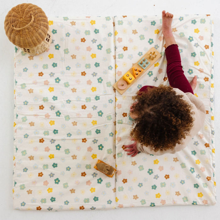 Toki Kids Playful Posies Organic Cotton Mat