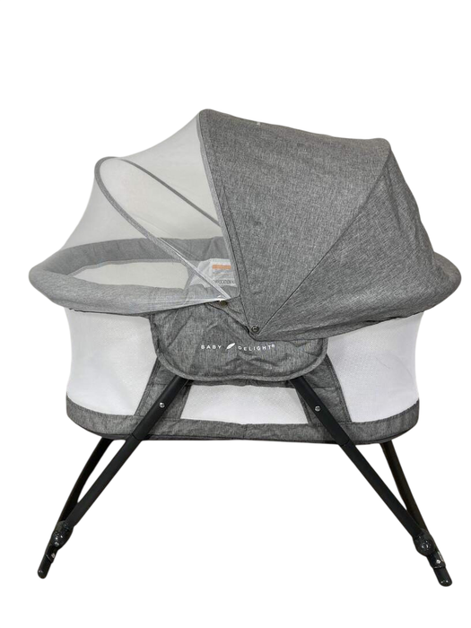 Shop Baby Delight Go With Me Slumber Deluxe Portable Rocking Bassinet, Charcoal Tweed at GoodBuy Gear