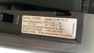 Shop Graco SlimFit3 LX Convertible Car Seat, 2024, Kunningham at GoodBuy Gear