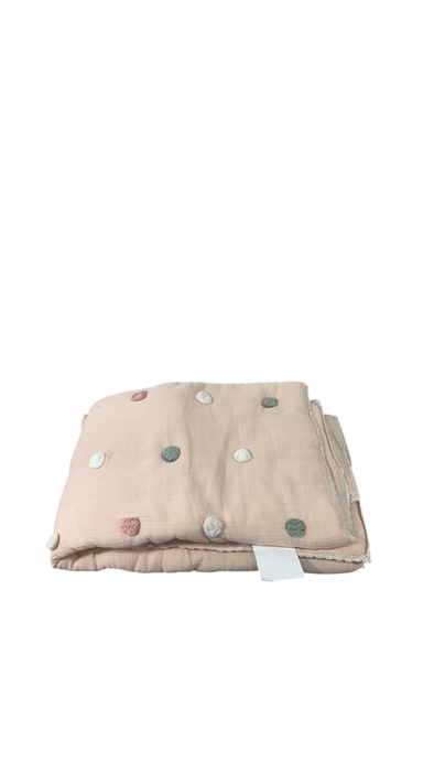 Shop Crane Baby Quilted Blanket, Parker Pom Pom Pink at GoodBuy Gear