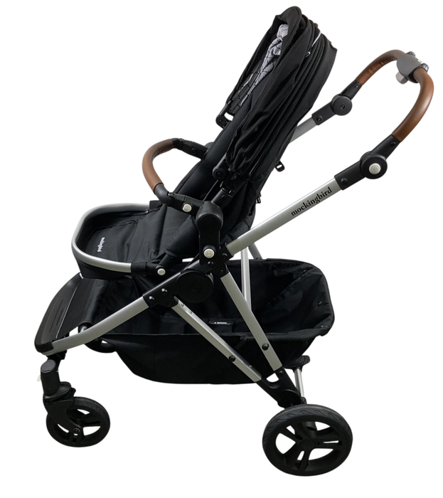 Shop Mockingbird Single to Double 2.0 Stroller, 2024, Bloom, Silver With Penny Leather, Windowpane at GoodBuy Gear