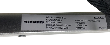 Shop Mockingbird Single 2.0 Stroller, 2024, Black, Silver With Penny Leather, Windowpane at GoodBuy Gear