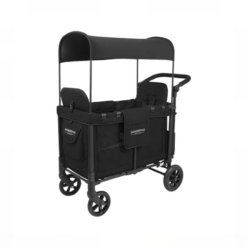 Shop Wonderfold W2 Multifunctional Double Stroller Wagon, 2025, Black, Plus Model at GoodBuy Gear