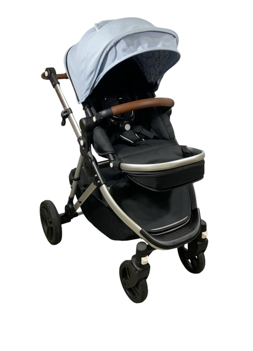 Mockingbird Single 2.0 Stroller, Sky, Windowpane, Silver With Penny Leather, 2024