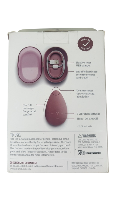 Shop Munchkin Milkmakers Warm Touch Lactation Massager, With Carrying Case at GoodBuy Gear