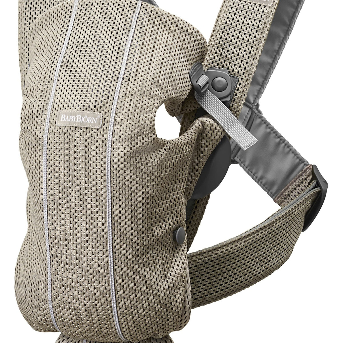 BabyBjorn Baby Carrier Mini, Gray Beige 3D Mesh - Gently Used