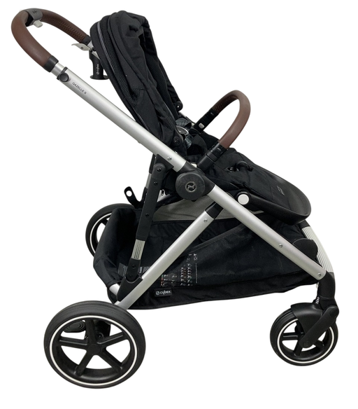 Shop Cybex Gazelle S Modular Stroller, 2023, Moon Black, Silver Frame at GoodBuy Gear