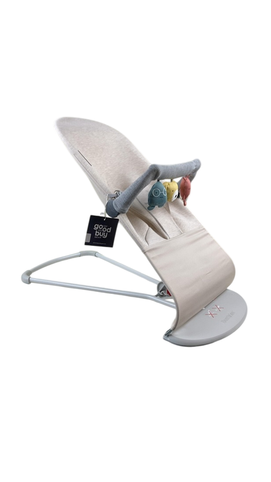 Shop BabyBjorn Bouncer Bliss Bundle With Toy Bar, Light Beige 3D Jersey, Light Gray Frame, Soft Friends at GoodBuy Gear