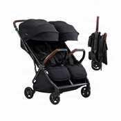 Shop Silver Cross Jet Double Travel Stroller, 2024, Black at GoodBuy Gear