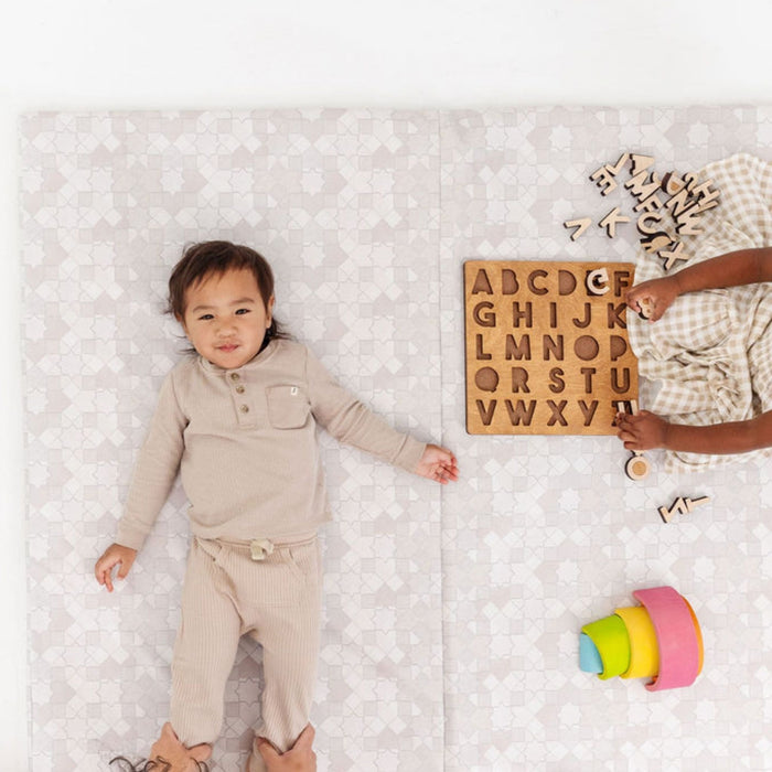 Toki Kids Grey Mosaic Vegan Leather Mat