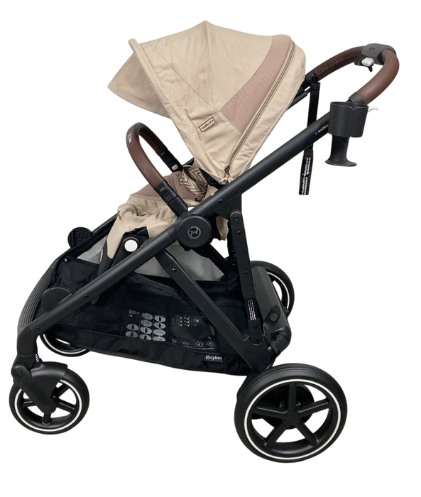 Shop Cybex e-Gazelle S Stroller, 2024, Almond Beige, Black at GoodBuy Gear