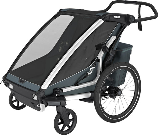 Shop Thule Chariot Cross 2 Bike Trailer Stroller Double Seat, Dark Slate at GoodBuy Gear