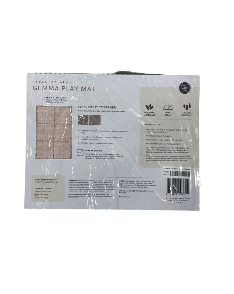 House of Noa Little Nomad Ada Playmat, 4x6', GemmaLinen