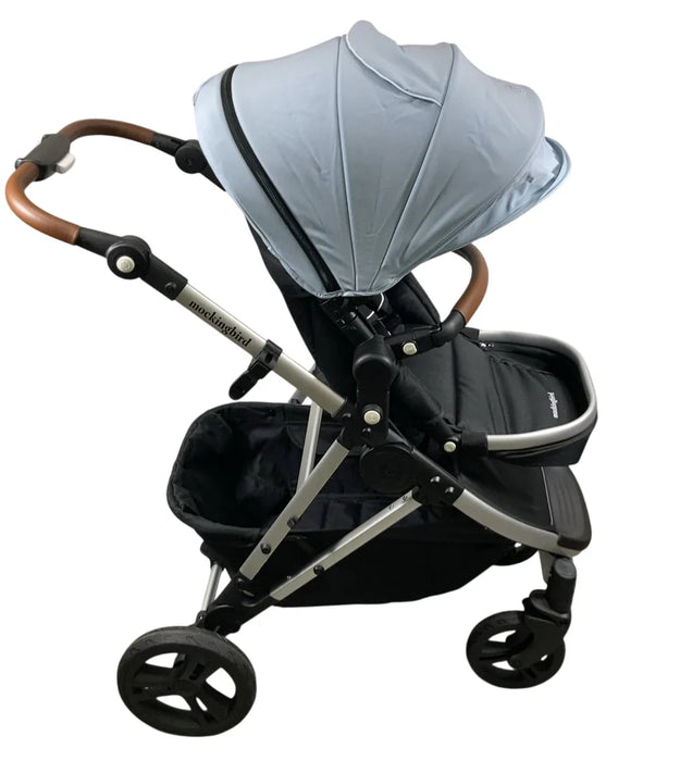 Mockingbird Single 2.0 Stroller, Sky, Windowpane, Silver With Penny Leather, 2025