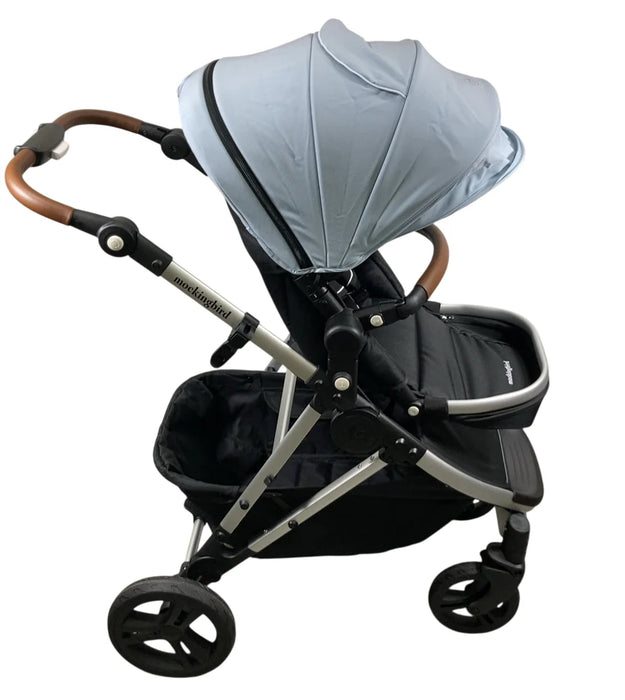 Mockingbird Single 2.0 Stroller, 2025, Silver With Penny Leather, Sky, Windowpane