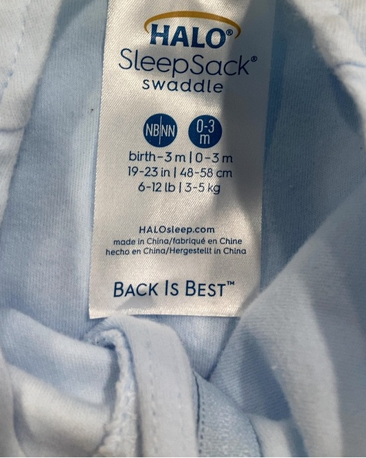 Shop Halo SleepSack Swaddle, Baby Blue, Newborn at GoodBuy Gear