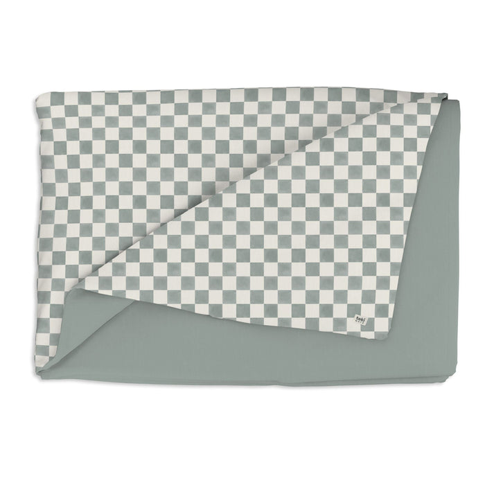 Toki Kids Checker Matcha Organic Cotton Cover