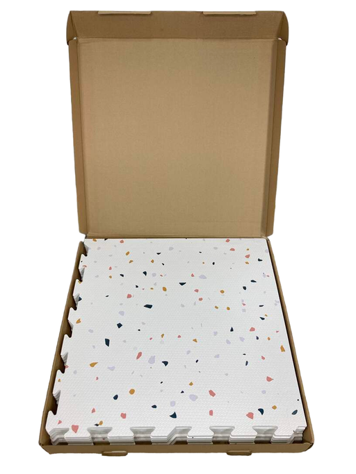 used 3 Sprouts Foam Play Mat, Terrazzo Pink