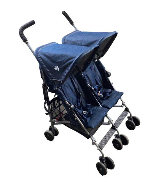 used MacLaren Twin Triumph Stroller, 2024, Denim Indigo