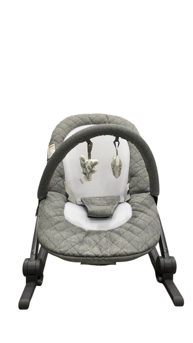 Shop Baby Delight Go With Me Aura Deluxe Portable Rocker & Bouncer, Quilted Charcoal Tweed at GoodBuy Gear