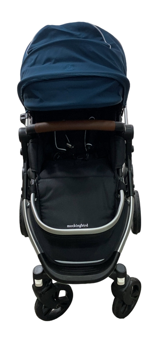 Shop Mockingbird Single 2.0 Stroller, 2024, Sea, Silver With Penny Leather, Watercolor Drops at GoodBuy Gear