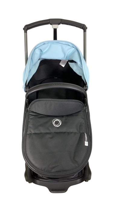 Shop Bugaboo Dragonfly Bassinet and Seat Stroller, Midnight Black, Graphite, Skyline Blue, 2024 HIDDEN SEAT REQ 5.19 at GoodBuy Gear
