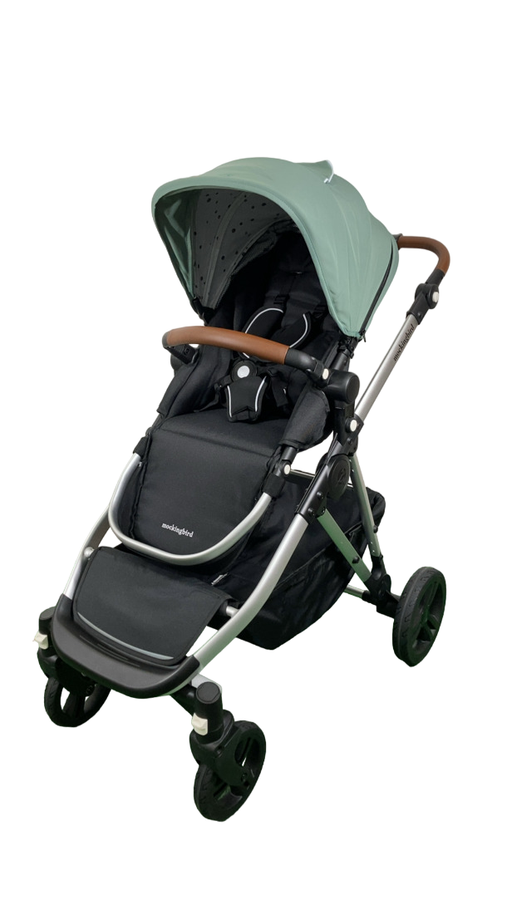 Shop Mockingbird Single to Double 2.0 Stroller, 2024, Sage, Silver With Penny Leather, Watercolor Drops at GoodBuy Gear