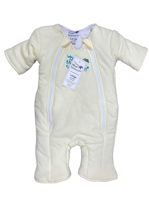 used Baby Merlin's Magic Sleepsuit, Large 6-9 Months, Cotton, Cream