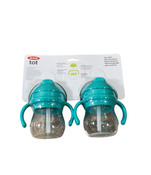 secondhand OXO Tot Transitions Straw Cups with Handles Set, Teal