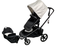 Shop Bugaboo Kangaroo Single To Double Stroller, 2024, Black, Midnight Black, Misty White at GoodBuy Gear