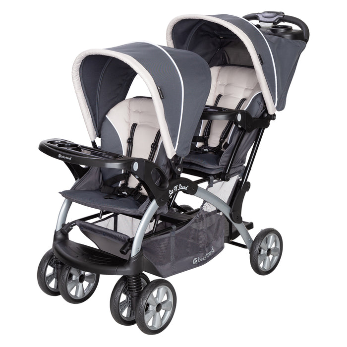 Baby Trend Sit N Stand Double Stroller, 2025, Magnolia