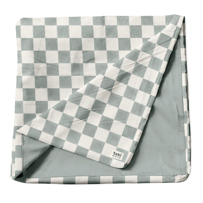 Toki Kids Checker Matcha Organic Cotton Cover